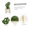 3 pcs Artificial Cactus Crystal Potted Succulents Artificial Simulation Plants Decorations Mini pots Hawaiian Decor Green vases Ceramic Cactus Potted Ceramics Bonsai Adornment car/1598 view 4