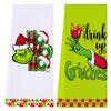 LXOMILL Christmas Grinch Kitchen Towels, Grinch Bathroom Hand Towels, Grinch Christmas Decorations, Grinch Kitchen Towels, Grinch Bathroom Decor, Housewarming Gift, Host Hostess Gift view 1