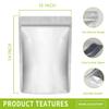 50 pcs Mylar Bags for Food Storage Reusable Mylar Bags with Oxygen Absorbers 400cc Thick 9.44 mil,Heat Sealable Mylar Bags for Food Storage Zipper Pouches (1 Gallon, 14"x10") view 2