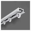 HDYZJQ Aluminum Ceiling Curtain Track for Hidden Mount, White Black, Recessed Balcony Sliding Rail for Privacy Divider, Straight Rod with Complete Kit(20ft/609.6cm) view 1