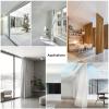 HDYZJQ Aluminum Ceiling Curtain Track for Hidden Mount, White Black, Recessed Balcony Sliding Rail for Privacy Divider, Straight Rod with Complete Kit(20ft/609.6cm) view 2
