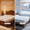 LeWinBedding 3 Inch White Goose Feather Mattress Topper,King Feather Bed Topper,Mattress Cover with Straps,Ultra Soft Pillowtop,100% Cotton Fabric(78x80) view 3