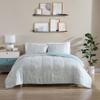 1888 Mills Full/Queen Comforter Set, 3 Pieces Reversible (Solid and Geo Print), All-Season Lightweight and Soft Bedding with Easy Care, 1 Comforter (90x90) and 2 Pillow Shams (20x26) view 1