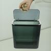 Cabilock Reusable Trash Can with Lid Stylish Pet Garbage Bin for Kitchen Bathroom Living Room Compact Space-Saving Design Waste Container for Home Office view 3