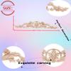 BSYMDH 2PCS Long Wood Appliques Onlays Wood Decorative Applique Onlays Wood Appliques Unpainted Wooden Carved Onlays for Bed Door Cabinet Wardrobe Furniture Decoration(01,30x6cm/11.81x2.36in) view 2