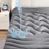 SLEEP ZONE Waterproof Mattress Pad Full, Breathable Mattress Topper Quilted Fitted Cover Protector with Deep Pockets fits 8-21 inch, Gray view 1