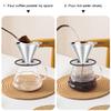 FACIACC Pour Over Coffee Dripper, Professional Stainless Steel Coffee Filter, Paperless and Reusable, Upgraded Double Micro Mesh Filter with Spoon and Silicone Tray, Cleaning Brush (3-4 Cup) view 4