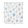 AMFD Christmas Snowflake Shower Curtain Winter Snowy Blue Gray Merry Christmas Holidy Fabric Bathroom Curtain Set with Hooks(67" Wx70 H) view 4