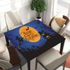 LMPTOEI Halloween Decoration Elastic Edged Polyester Tablecloth,Waterproof and Oil Proof Fitted Table Covers Easy to Clean, Fitted for 24"x24" Table Style 1630 view 1