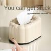 Household Desk Toilet Tissue Box Spring Lifting Tissue Storage Box New Letter Living Room Bedroom Paper Extraction Box view 2
