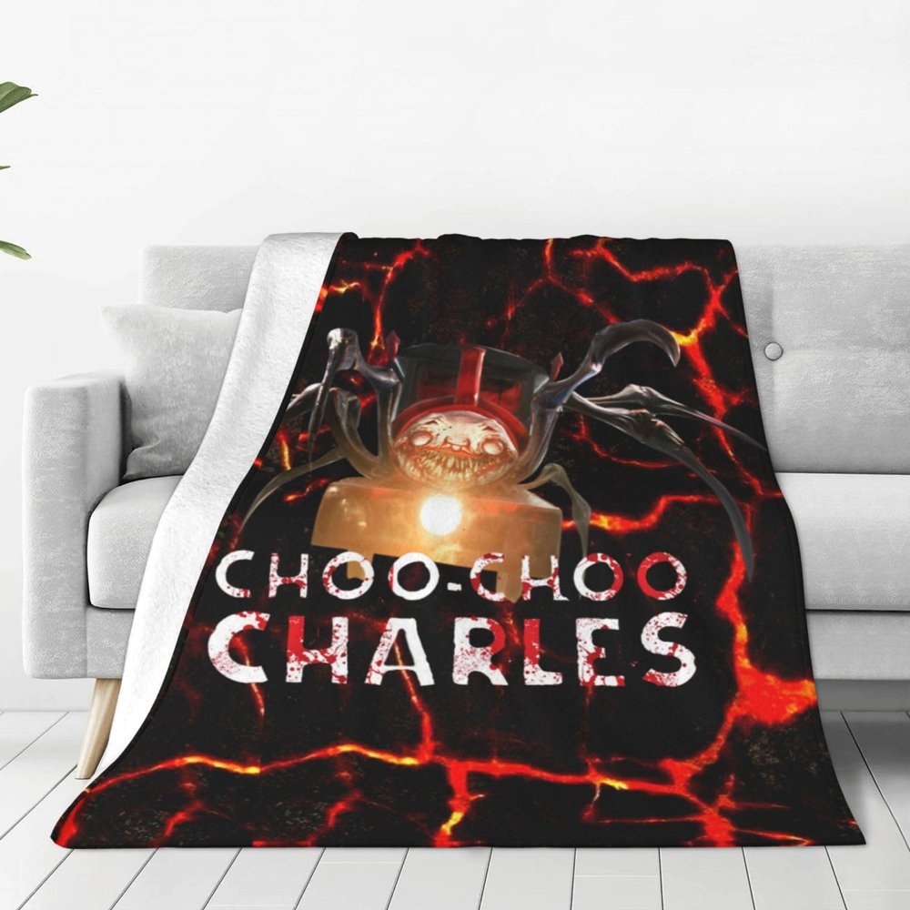 Choo-Choo Charles Kids Adults Ultra-Soft Micro Fleece Blanket Throw All Season Fuzzy Lightweight Throw Blankets for Office Company Home Couch Bed Sofa 50"X40"