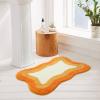 HAOCOO Orange Bathroom Rugs Non Slip Washable, Soft Plush Irregular Shape Non Slip Bath Mat,Microfiber Machine Washable Floor Mat Carpet for Bath Sink Tub Shower view 2