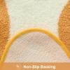 HAOCOO Orange Bathroom Rugs Non Slip Washable, Soft Plush Irregular Shape Non Slip Bath Mat,Microfiber Machine Washable Floor Mat Carpet for Bath Sink Tub Shower view 4