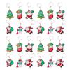 VOSAREA 30Pcs Christmas Keychain Bulk Reindeer Santa Christmas Tree Keychain Party Favors Hanging Xmas for Purse Backpack Luggage (Random Pattten) view 1
