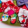 VOSAREA 30Pcs Christmas Keychain Bulk Reindeer Santa Christmas Tree Keychain Party Favors Hanging Xmas for Purse Backpack Luggage (Random Pattten) view 3