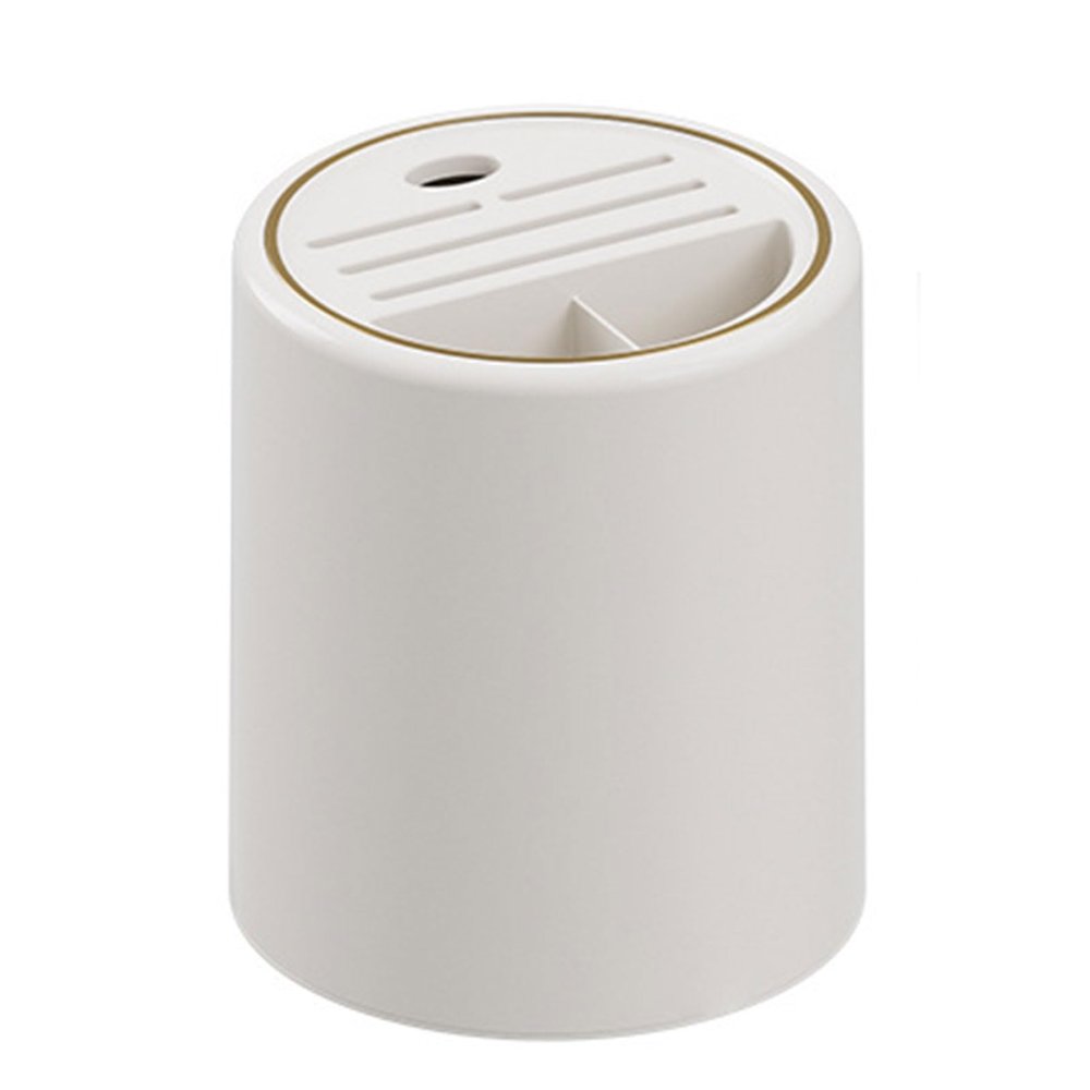 Dxcaicc Utensil Holder for Countertop,360 Rotating Large Capacity Cooking Utensil Holder,Plastic Utensil Holder with Removable Divider,Drainer Holder for Fork, Chopsticks,Spoon,White