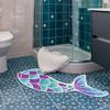 Kitcmat Cute Mermaid Bath Mat Non-Slip Absorbent Fish Bathroom Rug Funky Soft Washable Bath Mat for Bathroom, Shower, Room 17.7"x39.3" view 1