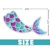 Kitcmat Cute Mermaid Bath Mat Non-Slip Absorbent Fish Bathroom Rug Funky Soft Washable Bath Mat for Bathroom, Shower, Room 17.7"x39.3" view 2