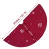 Christmas Tree Skirt, Snowflakes Xmas Tree Skirts Large Christmas Tree Mat with Snowy and Deer Pattern for Decorations Holiday Party,48 Inches view 2