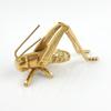 Small Gold Good Luck Metal Cricket Figurine Fireplace Hearth Solid Brass Insect -26kopi view 1