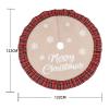 Christmas Tree Skirt 48 inches, Red Snowman Xmas Tree Mat Ornaments with Snowflake for Holiday Party New Year Christmas Decorations view 2