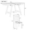 Bellemave 5-Piece Wood Dining Table Set Round Extendable Dining Table with 4 Dining Chairs, Dining Room Table Set for 4 Person for Dining Room,Kitchen, Living Room(Gray) view 2