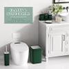 XLHOMO Dark Green Bathroom Accessories Set, Green Bathroom Set with Trash Can, Toothbrush Holder, Toothbrush Cup, Soap Dispenser, Soap Dish, Toilet Brush Holder, 2 Qtip Holder Dispensers and Tray view 3