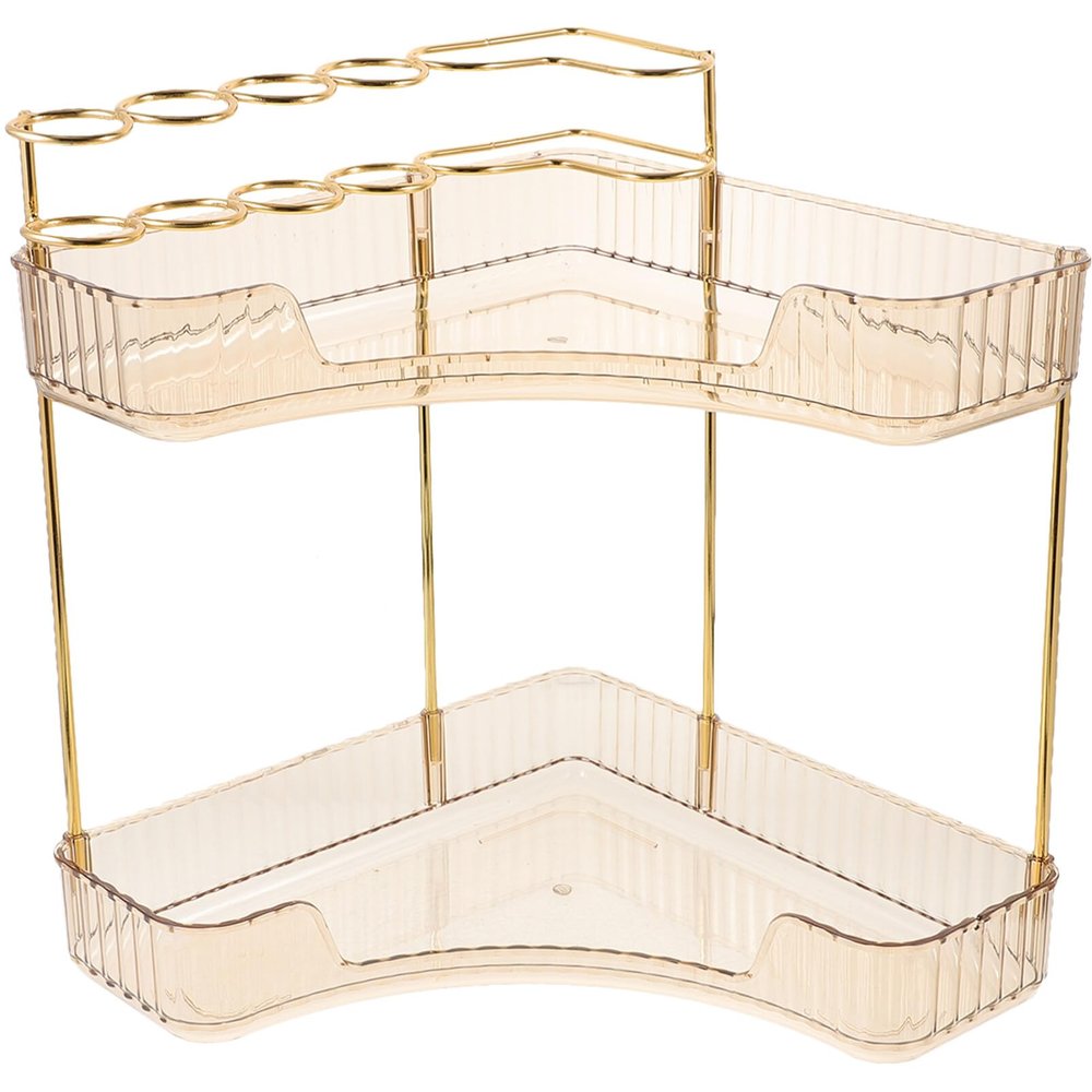 Cabilock Bathroom Corner Organizer Shelf Stylish Toiletry Storage Rack for Shower Counter Space-Saving Design for Cosmetics Sundries Corner Shelf for Bathroom Kitchen Use