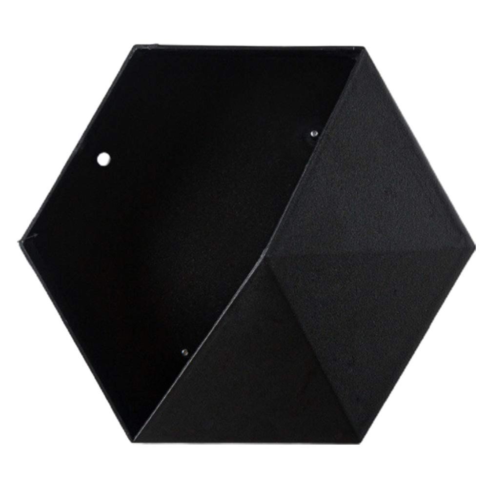 BEIJIALY Hexagon Shelves for Wall Hexagonal Floating Shelves, Hexagonal Wall Shelf Geometric Hexagonal Storage Shelf Simple Geometric Wall Floating Shelf(Black)