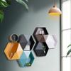 BEIJIALY Hexagon Shelves for Wall Hexagonal Floating Shelves, Hexagonal Wall Shelf Geometric Hexagonal Storage Shelf Simple Geometric Wall Floating Shelf(Black) view 2