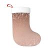 AdaNti Blush Rose Gold Print Christmas Stockings with Plush Cuff Soft Xmas Hanging Stockings Xmas Decoration for New Year Xmas Party 1 Pack 17.7 Inch view 1