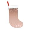 AdaNti Blush Rose Gold Print Christmas Stockings with Plush Cuff Soft Xmas Hanging Stockings Xmas Decoration for New Year Xmas Party 1 Pack 17.7 Inch view 4