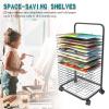 Drying Rack, 20-Shelf Mobile Art Drying Rack with Wire Shelves, Art Organizer for Kids, Art Studios & Classroom Painting Crafts, Artwork Storage, Black Powder Coated Finish view 4