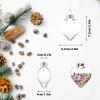 50 Pcs Plastic Heart Clear Ornaments for Crafts, DIY Christmas Fillable Balls with Rope Hanging for Holiday Party Valentine's Day view 3