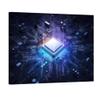 1 Panel Wall Decor CPU Concept Canvas Wall Art Technology Digital Wall Art Modern Artwork for Office Electronic PC Picture Print on Canvas Framed Ready to Hang for Living Home Decor 24X36 INCH view 1