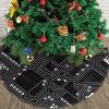 Yssammns Christmas Tree Skirt, Funky Retro Black White Computer Circuit Board Xmas Plush Tree Skirt Xmas Tree Ornaments for Xmas Holiday Party Decorations 30" view 3