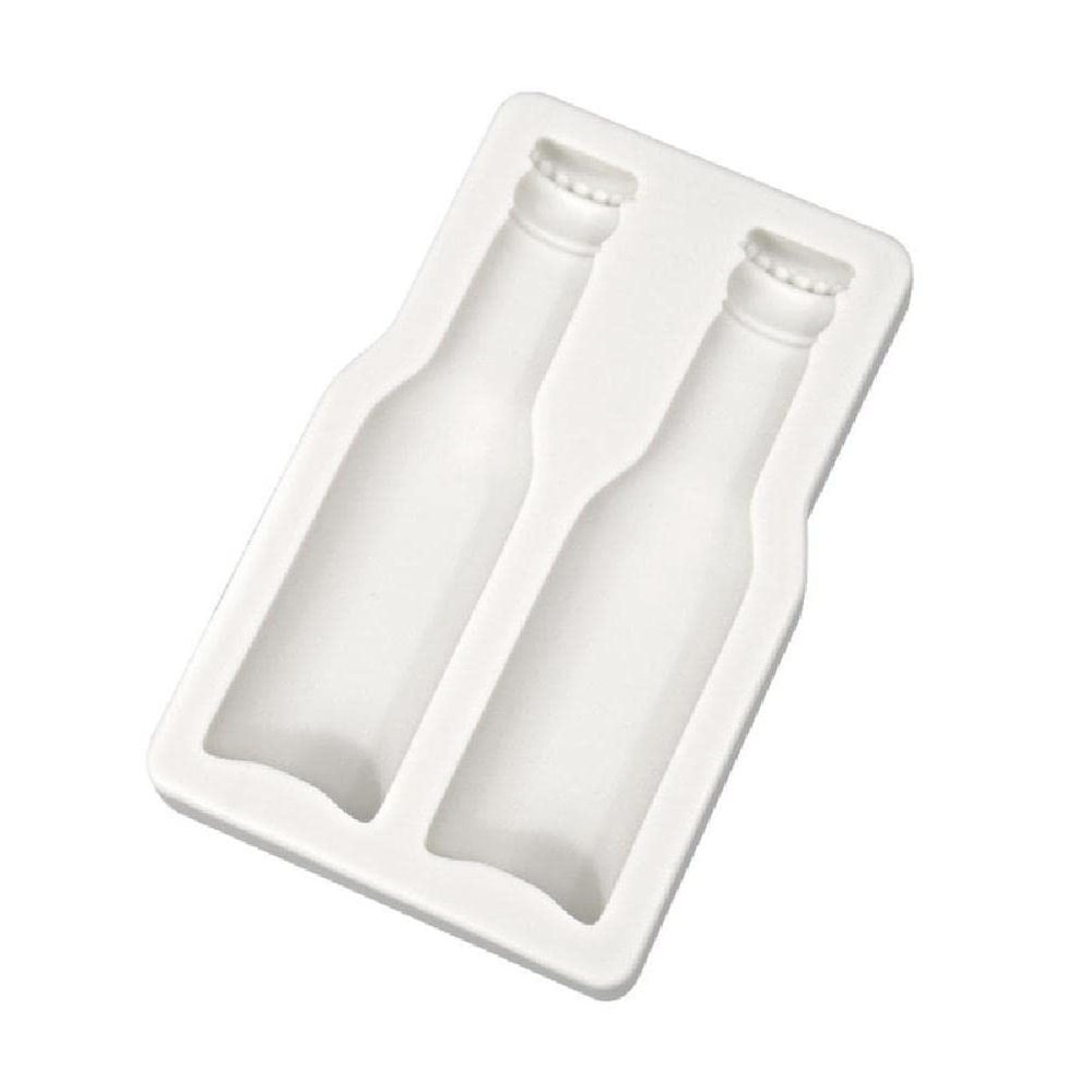 Beer Bottle Shaped Silicone Mold Fondant Chocolate Mould DIY Cake Dessert Mould Homes Kitchen Baking DIY Supplies Dessert Mold For Candle Baking Silicone Tools