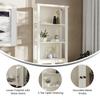 Flash Furniture Stella Bookcase Cabinet with 2 Glass Doors, Bookshelf with 3 Storage Shelves, Wood Storage Cabinet for Living Room or Home Office, 67.75" H, White view 4