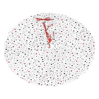 Yssammns Christmas Tree Skirt, Circle Paint Splatters Pattern Xmas Plush Tree Skirt Xmas Tree Ornaments for Xmas Holiday Party Decorations 48"