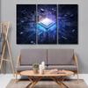 3 Panel Canvas Wall Art Computer Chip Wall Art for Living Room CPU Concept Wall Decorations Electronic PC Abstract Home Decor Modern Artwork for Home Walls Giclee Framed Ready to Hang 20X40X3 INCH view 2