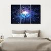 3 Panel Canvas Wall Art Computer Chip Wall Art for Living Room CPU Concept Wall Decorations Electronic PC Abstract Home Decor Modern Artwork for Home Walls Giclee Framed Ready to Hang 20X40X3 INCH view 3