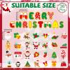 36 Pieces Christmas Refrigerator Magnets Merry Christmas Magnetic Refrigerator Cover Santa Claus Fridge Magnet Stickers Happy Holiday Decoration for Car Mailbox Locker Fridge Cabinets Home Decor view 2