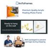 10 x 26 Contemporary Acrylic Floating Frame: Elevate Your Art and Photos in Style - Featuring 19x25mm Brushed Gold Acrylic Standoff for Wall Mounting. view 3