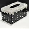 Rhinestone Car Tissue Box Diamond Crystal Auto Luxury Tissue Holder Block-Type Tissue Box Car Styling Diamante Bling Cover view 1