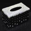 Rhinestone Car Tissue Box Diamond Crystal Auto Luxury Tissue Holder Block-Type Tissue Box Car Styling Diamante Bling Cover view 2