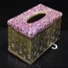 Rhinestone Car Tissue Box Diamond Crystal Auto Luxury Tissue Holder Block-Type Tissue Box Car Styling Diamante Bling Cover view 4