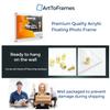 10 x 22 Contemporary Acrylic Floating Frame: Elevate Your Art and Photos in Style - Featuring 19x25mm Brushed Gold Acrylic Standoff for Wall Mounting. view 3