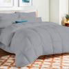 AHJ Beddings Luxurious 1000 Thread Count Twin-XL Size 8 Piece Bed in a Bag (500GSM Fiber Fill Comforter, 18" Deep Pocket Sheet Set and Bed Skirt) 100% Egyptian Cotton - Silver Grey Solid view 1