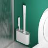 Scka Silicone Toilet Brush Without Dead Corner Household Toilet Daily Cleaning Set Wall Mounted Toilet Brush view 2