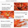 ESRADA Artificial Cherry Blossom Flowers Simulated Artificial Cherry Blossom Tree for Indoor Outdoor Party Restaurant Mall Artificial PlantOrange E1-1.2mx1m view 4